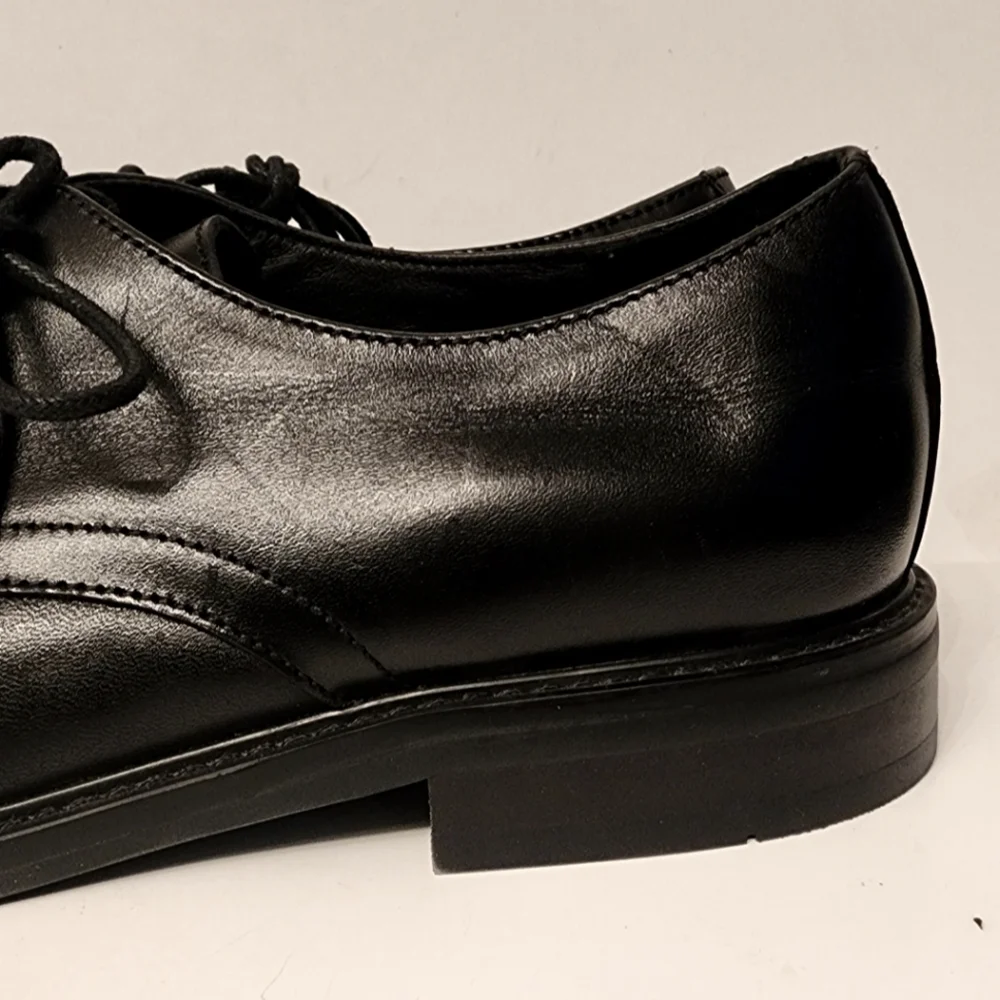 EXPRESS Men's Black Lace Up Polished Leather Dress Shoes Sz US 11